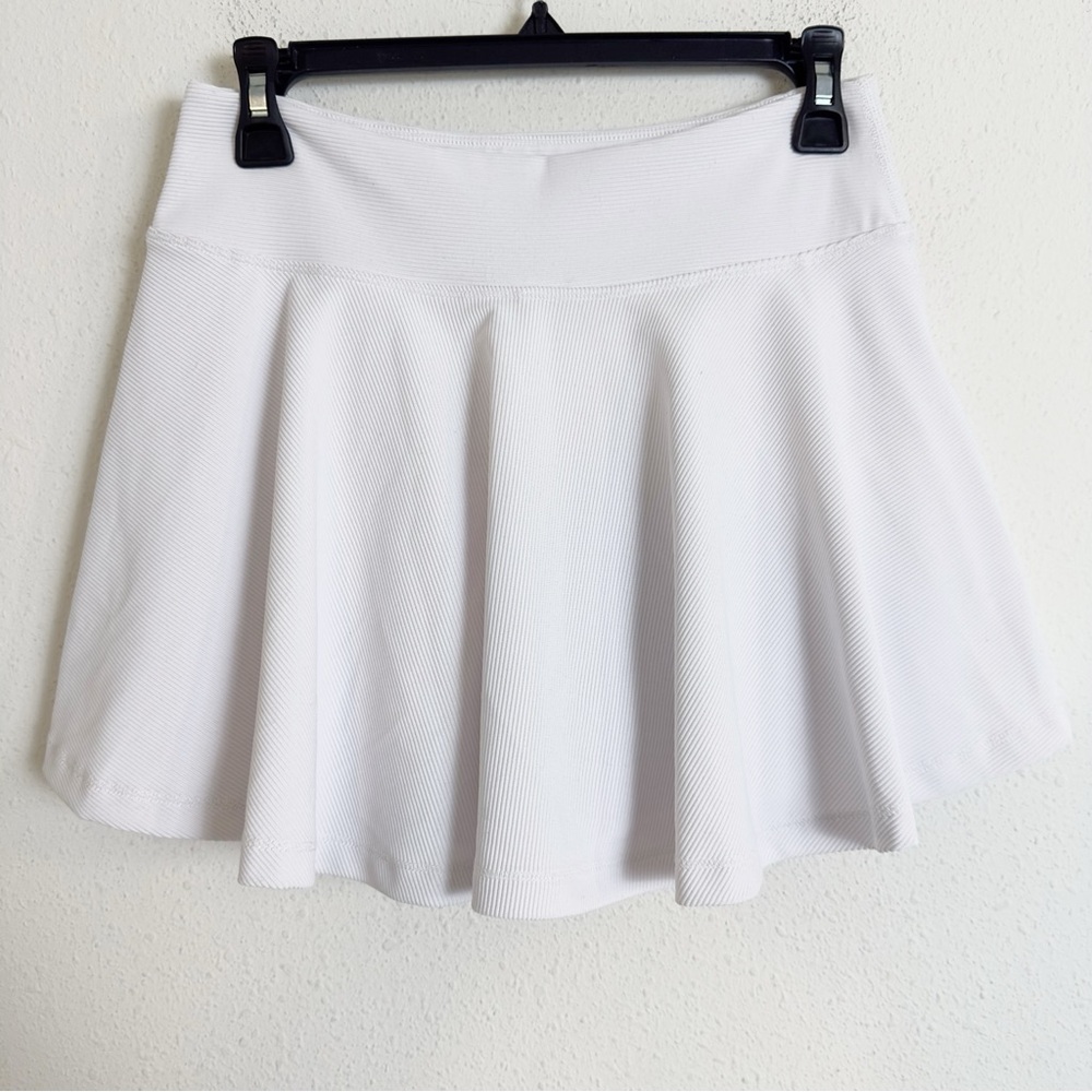 Watskin ribbed white Isabel tennis skirt